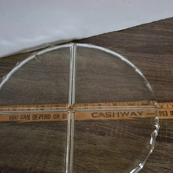 Italian Glass  Divided Serving Platter - Picture 4 of 5